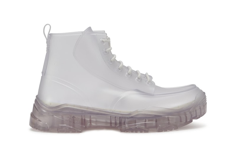 dior mens transparent high top rubber boots spring summer 2020 ss20 rubber daniel arsham inspired art sculpture sculptural shoes footwear