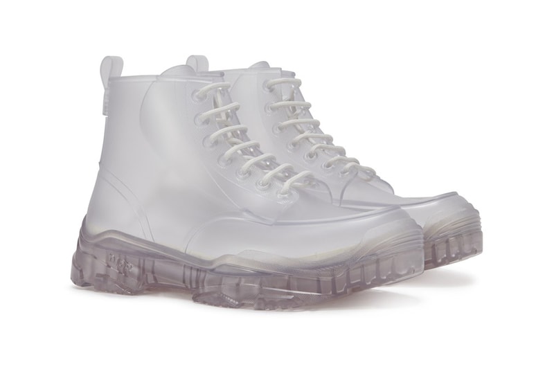 dior mens transparent high top rubber boots spring summer 2020 ss20 rubber daniel arsham inspired art sculpture sculptural shoes footwear