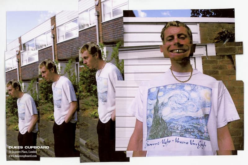 Dukes Cupboard Vintage Art T-Shirt Editorial Tee Lookbook 1990s Cézanne Sarah Lucas Roy Lichtenstein Starry Night Vincent Van Gogh Picasso Keith Haring Drop Buy Y2K