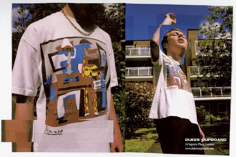 Dukes Cupboard Vintage Art T-Shirt Editorial Tee Lookbook 1990s Cézanne Sarah Lucas Roy Lichtenstein Starry Night Vincent Van Gogh Picasso Keith Haring Drop Buy Y2K