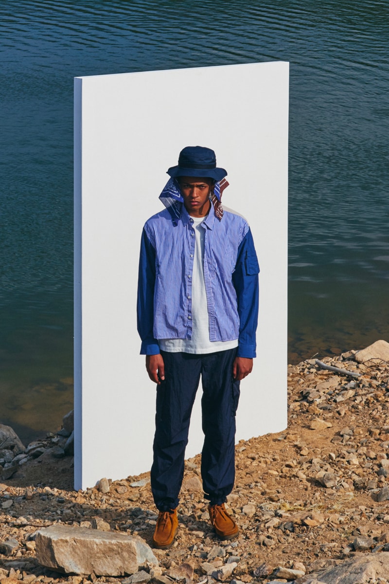 Eastlogue Spring Summer 2020 Lookbook menswear streetwear sartorial tailored formal dress smart casual military inspired vintage mil spec surplus blazer t shirt coats hats shirts pants shorts trousers