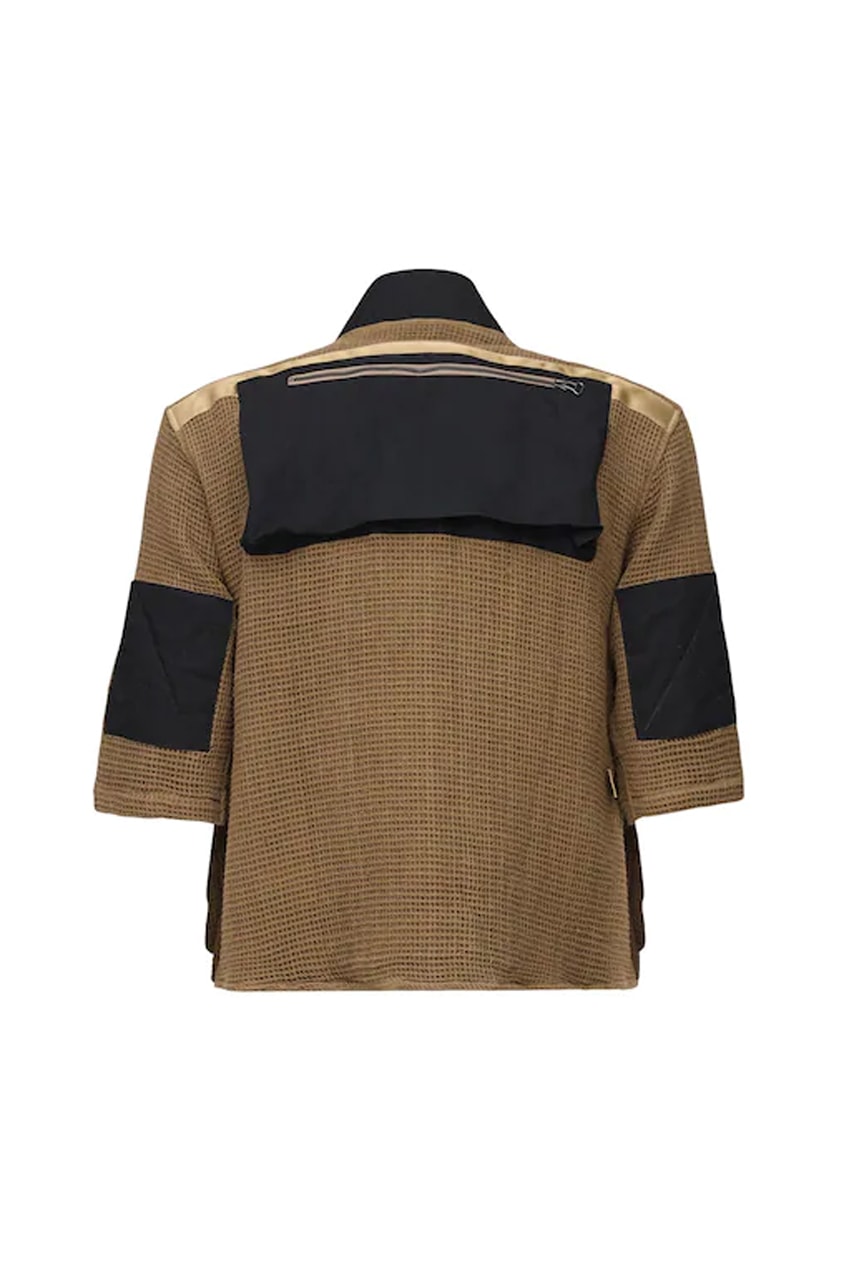 elhaus vagabond multi pocket utility jacket black green shawl lapels three quarter length sleeves adjustable front buckle closure