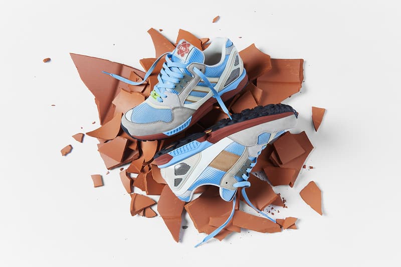 end clothing adidas originals consortium zx 9000 kiln pale blue sky grey terracotta vase clay pottery release information buy cop purchase 