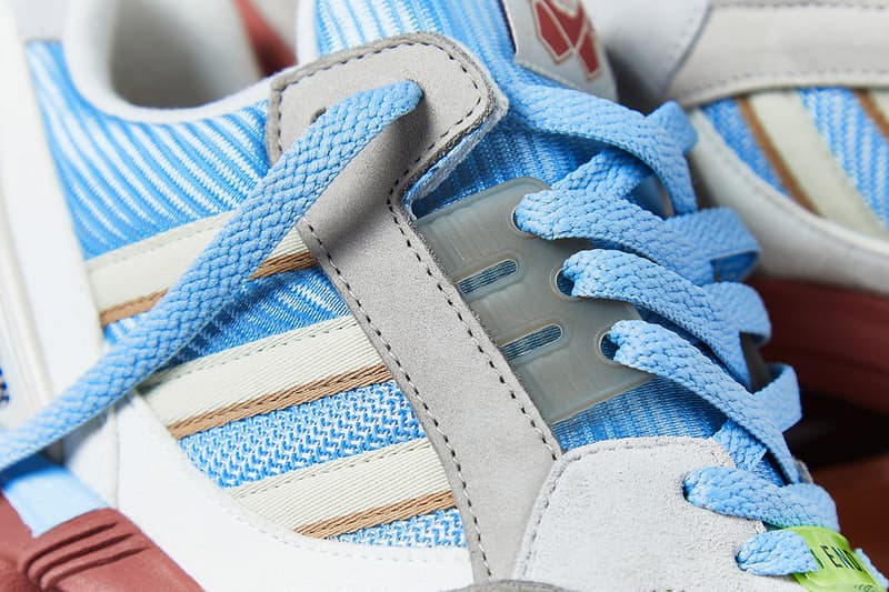 end clothing adidas originals consortium zx 9000 kiln pale blue sky grey terracotta vase clay pottery release information buy cop purchase