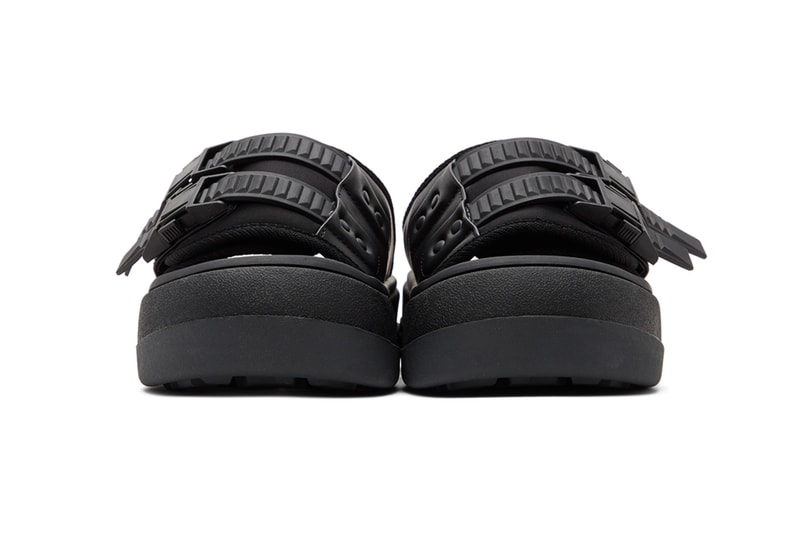 Eytys Capri Sandals Off White Black release Buffed canvas twill faux leather slip on Open round toe Treaded rubber sole