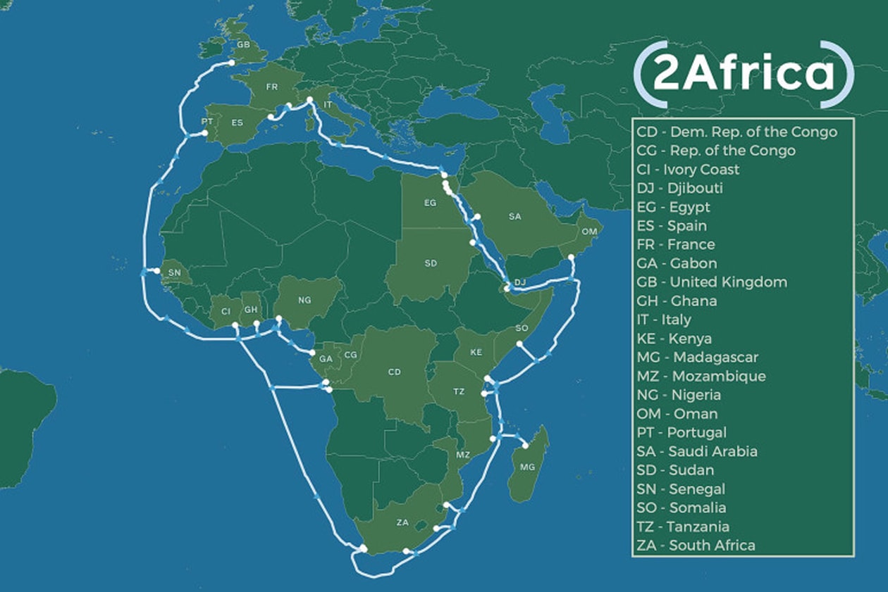 facebook is building africa undersea internet cable size of earth earths circumfrence nokia alcatel services