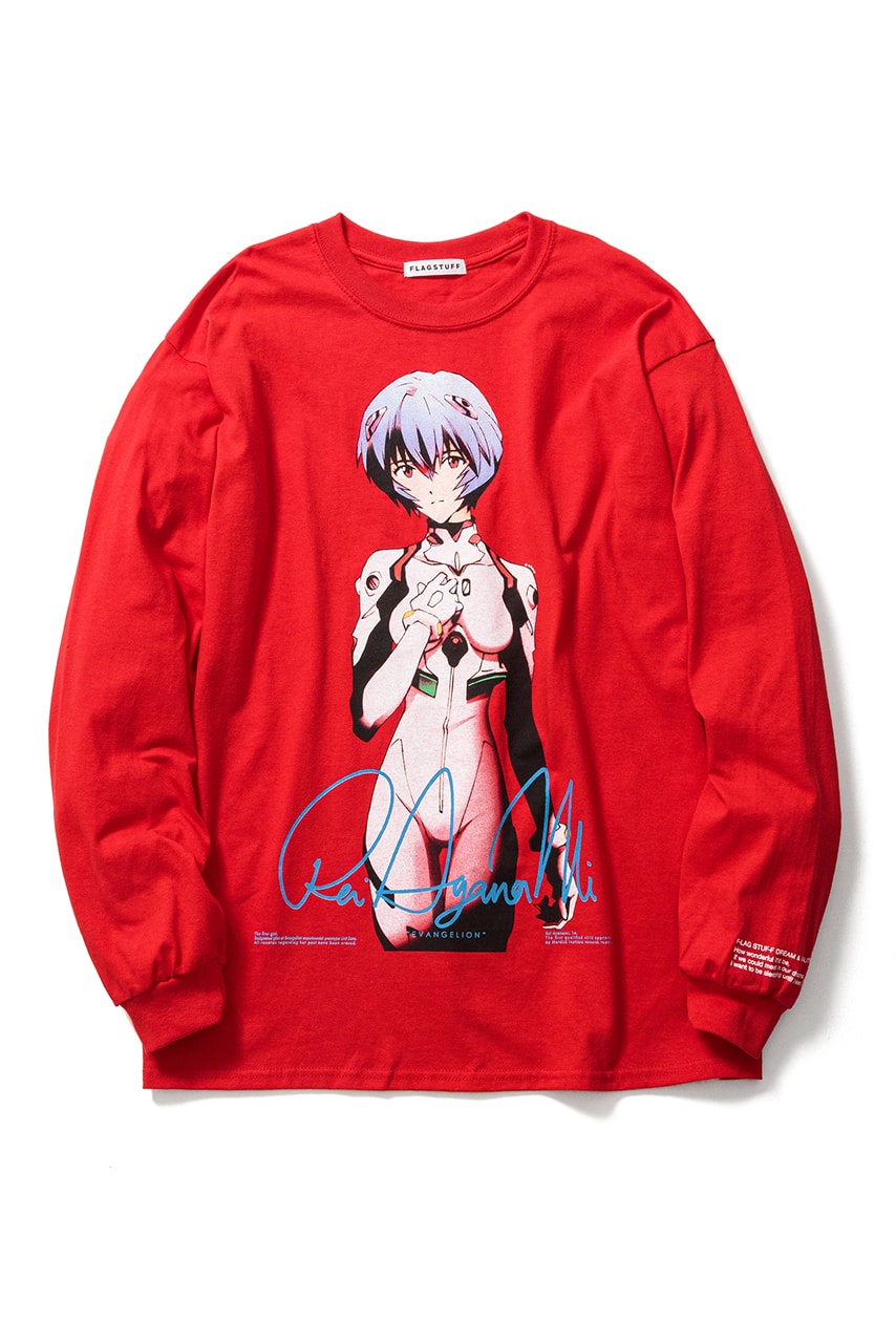 F-LAGSTUF-F x 'Evangelion,' BEAMS T Collaboration tee shirts Rei Ayanami collection 3 1 redo movie june 2020