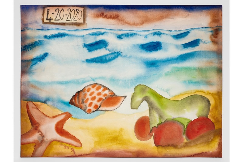 Francesco Clemente "Beauty Without Witness, April 2020" Exhibit Lévy Gorvy Online Viewing Room New York Quarantine Paintings 