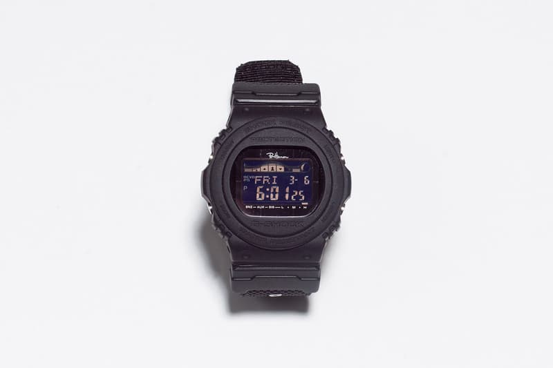 Ron Herman x Casio G-Shock GWX-5700 Release Black Tide Graph Nylon Band LCD Display 