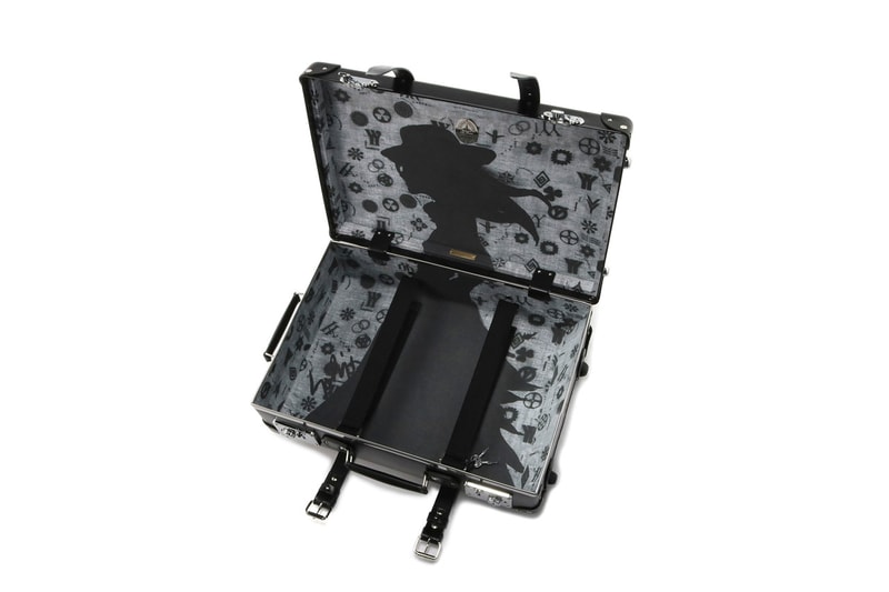 Yohji Yamamoto x Globe-Trotter Trolley Case Femme Fatale Black 20-Inch Leather Silver Studs 