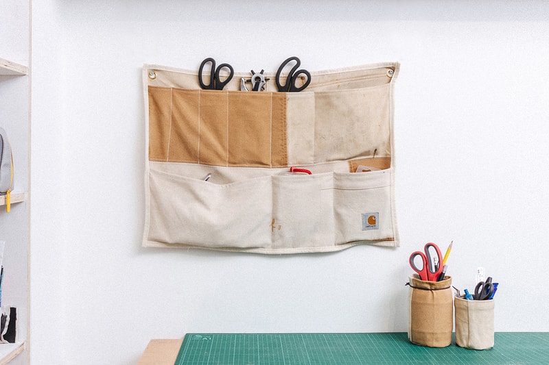 Greater goods london jaimus taylor wall organizers carhartt dungarees wip boiler suits workwear details buy cop purchase sustainability recycling upcycling