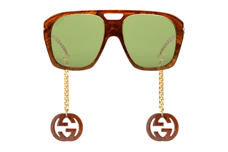 Gucci Square Sunglasses With Charms Release Info Buy Price Brown Black Acetate