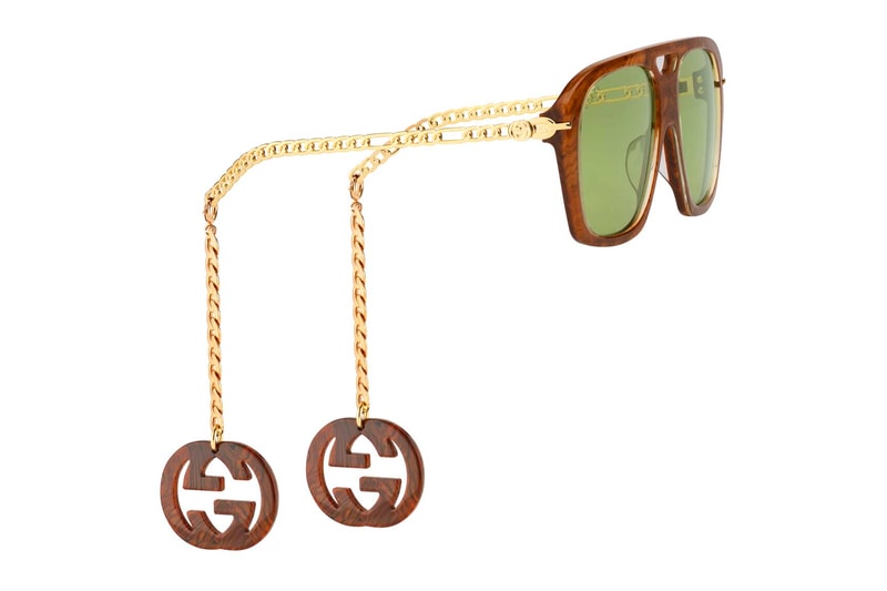 Gucci Square Sunglasses With Charms Release Info Buy Price Brown Black Acetate