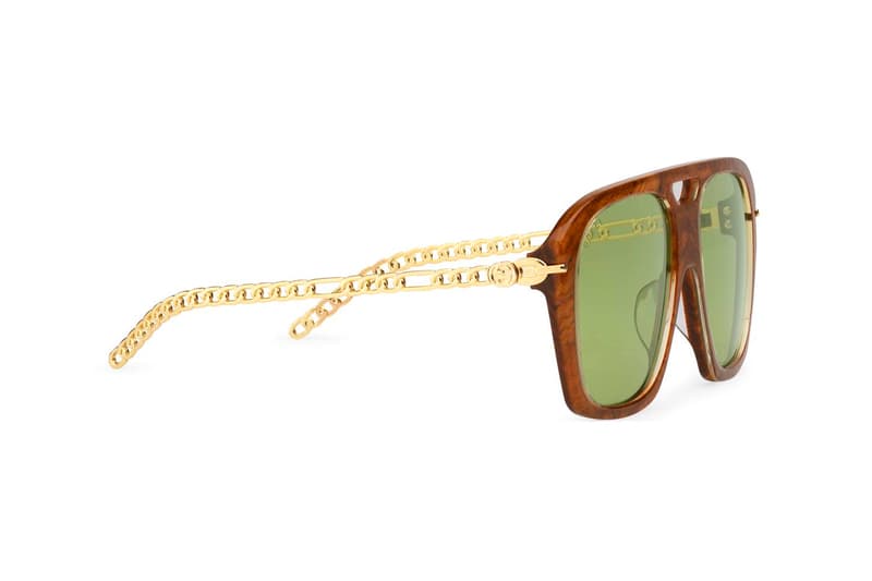 Gucci Square Sunglasses With Charms Release Info Buy Price Brown Black Acetate
