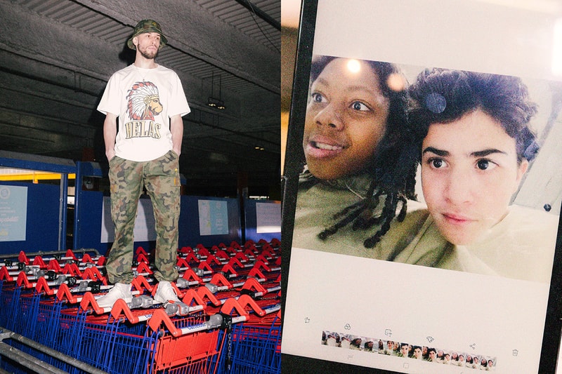 Hélas Spring 2020 Collection Lookbook Release Information Skateboarding Lucas Puig Stephen Khou Clement Brunel Parisian Mall Shoot Skateboarding T-Shirts Caps