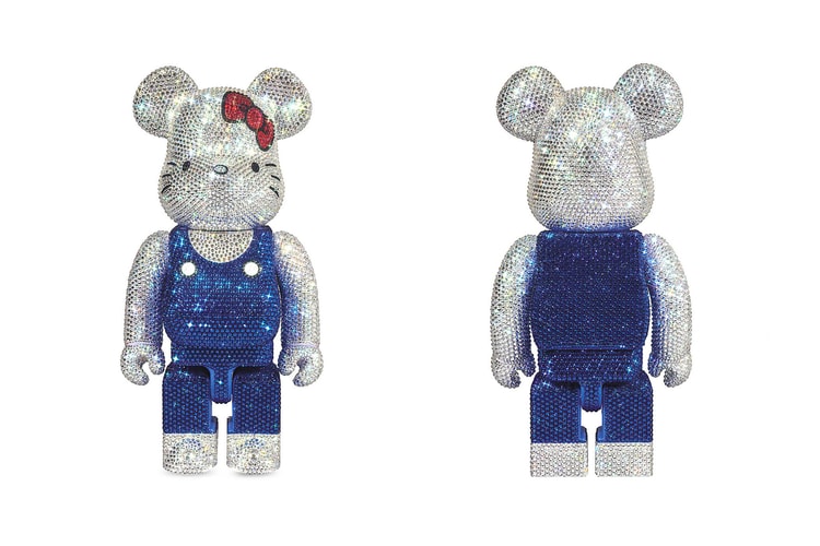 Medicom Toy Crafts Hello Kitty BE@RBRICK Adorned With Swarovski Crystals