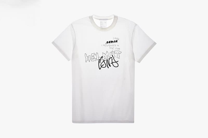Helmut Lang Graphic T-Shirt Contest Finalists White Black Graphics Slug Pink Latex Gloves Globe Cowboy Telephone Smiley Face Car Horseshoe