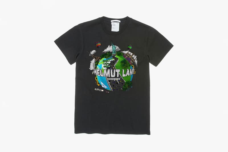 Helmut Lang Graphic T-Shirt Contest Finalists White Black Graphics Slug Pink Latex Gloves Globe Cowboy Telephone Smiley Face Car Horseshoe