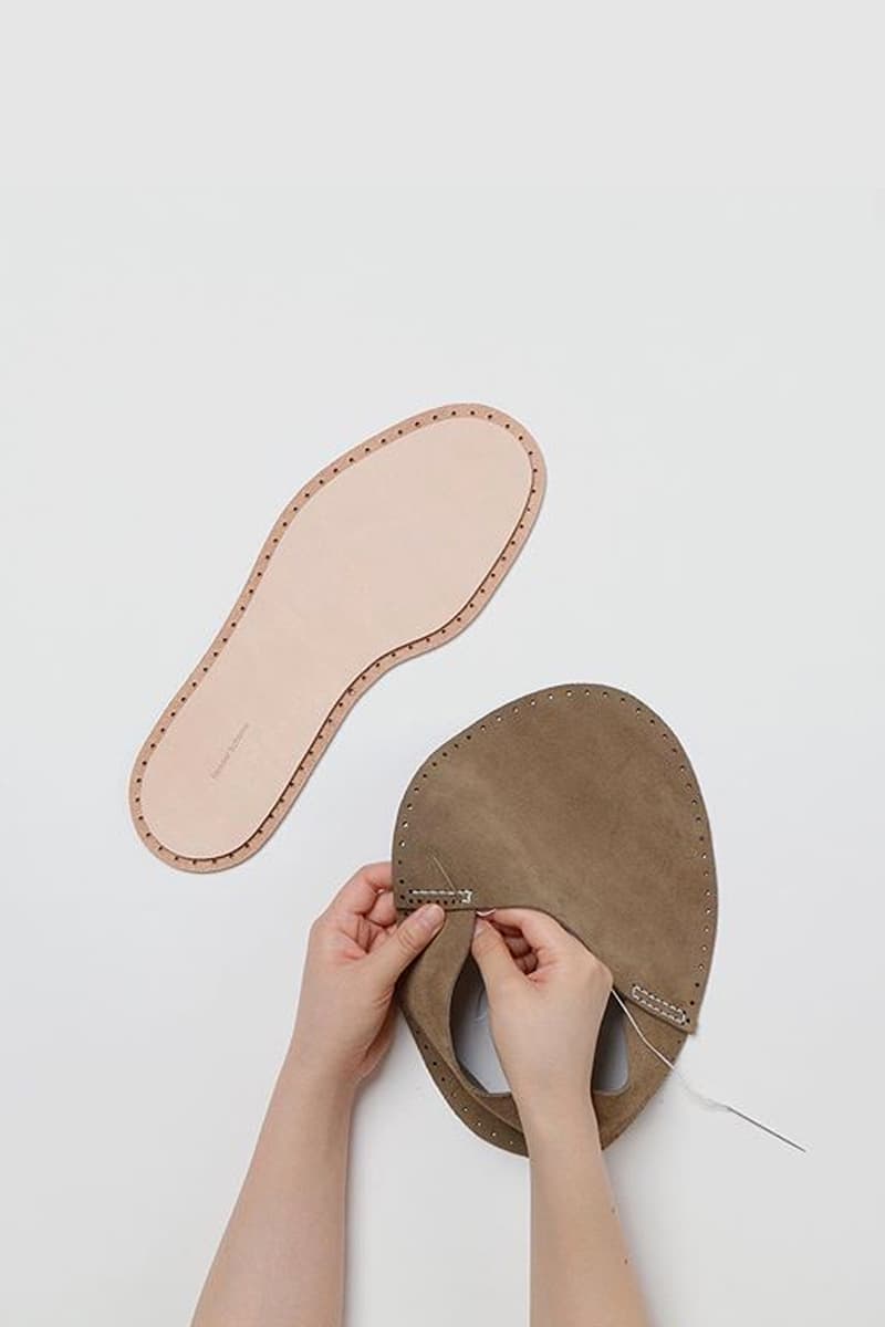 Hender Scheme Leather DIY Home Slippers menswear streetwear spring summer 2020 collection japanese designer leather suede nubuck slides do it yourself craft