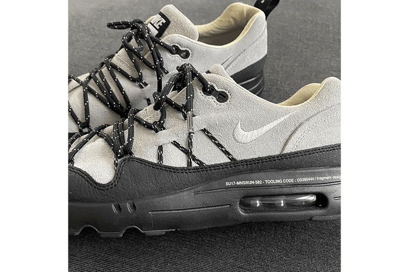 fragment design x Nike Air Max 1 Hiroshi Fujiwara Preview Sample First Look Teaser Instagram Upload The Ten Virgil Abloh Swoosh AM1 Technical Lacing System