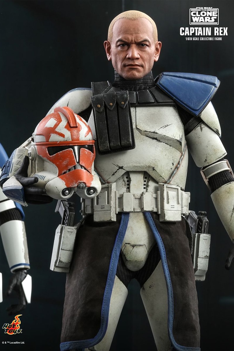 hot toys star wars the clone wars captain rex 1 6th scale figure collectible ahsoka tano