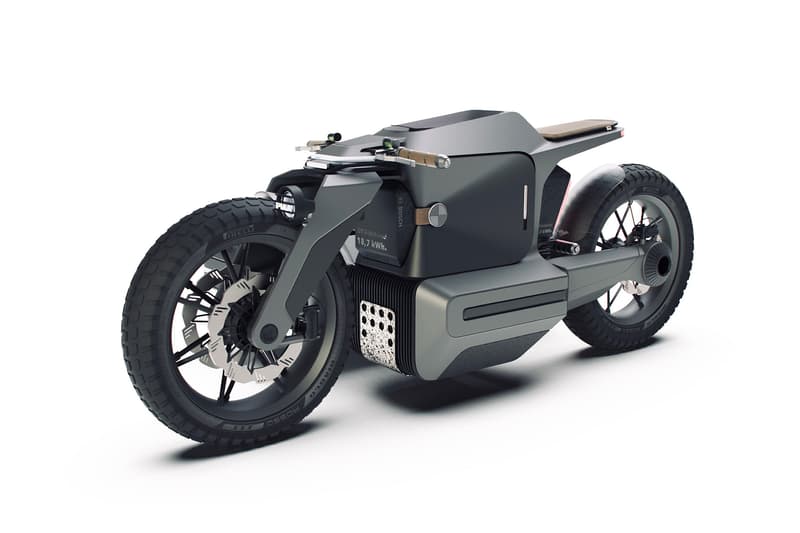 BMW MOTORRAD ESMC OFF ROAD MOTORCYCLE CONCEPT Iago Valino LED headlamps clearance powered 18 7 kWh battery
