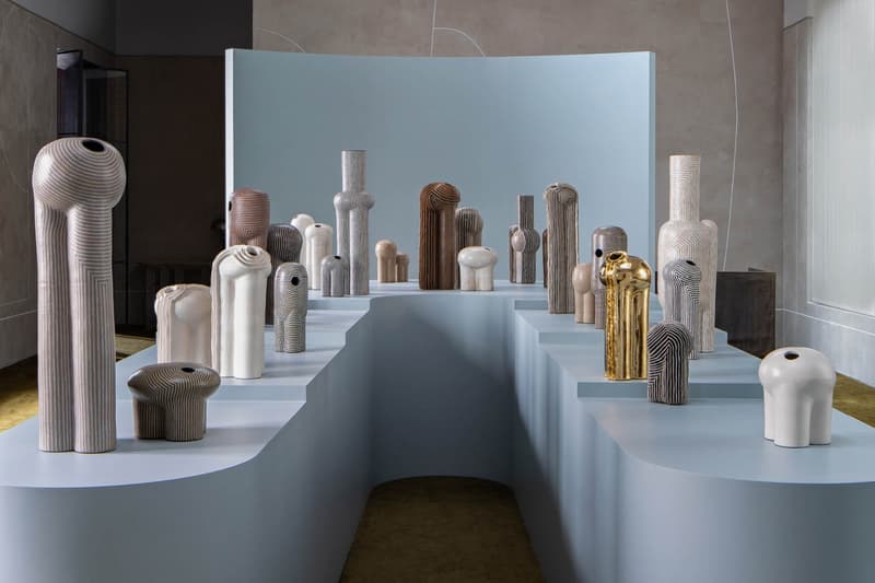 Jeremy Anderson "The Piccolo Parade" Digital Exhibition Apparatus Studio Sculptures Ceramics Stoneware Gold Porcelain Vessels