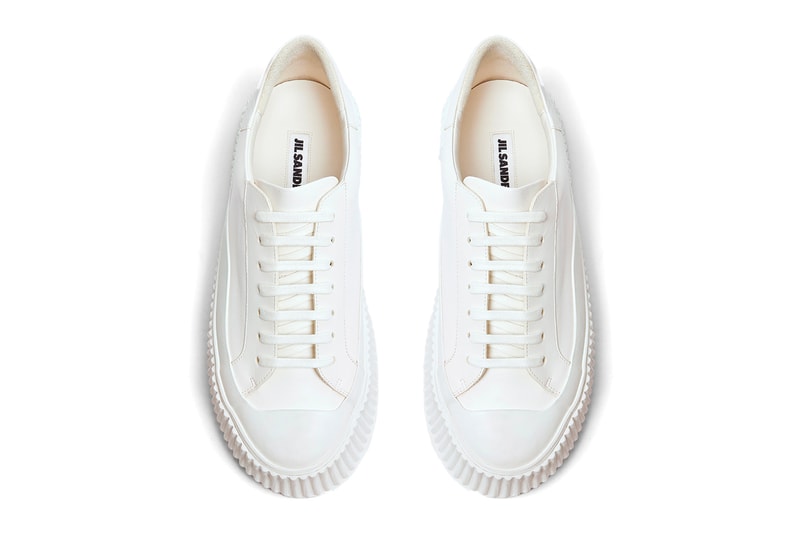 jil sander ln-cc chunky sole sneakers white drops trainers white drop footwear kicks sneakers leather 