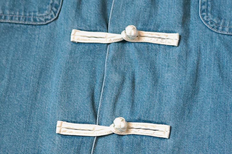 KAPITAL Blue Denim 8oz Kung Fu Shirt menswear streetwear spring summer 2020 collection coverall pink mao collar japanese button up chore jacket