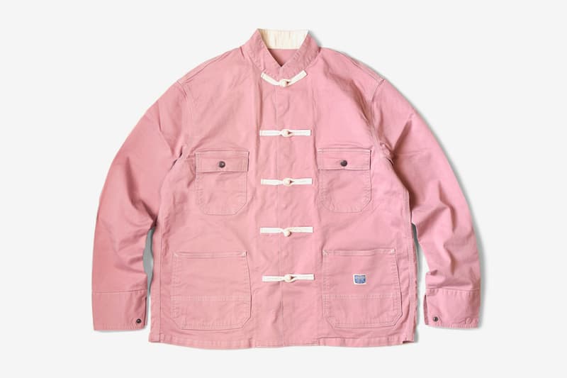 KAPITAL Blue Denim 8oz Kung Fu Shirt menswear streetwear spring summer 2020 collection coverall pink mao collar japanese button up chore jacket