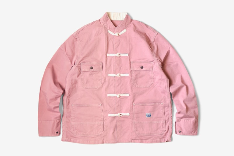 KAPITAL Blue Denim 8oz Kung Fu Shirt menswear streetwear spring summer 2020 collection coverall pink mao collar japanese button up chore jacket