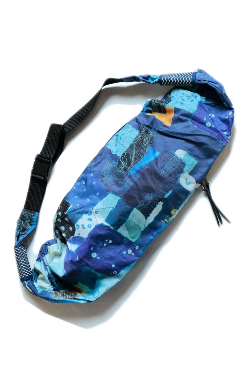 KAPITAL Transfer Nylon Snufkin Boro Bags Blue Green Indigo Patchwork Ainu Pattern Transcription Nylon