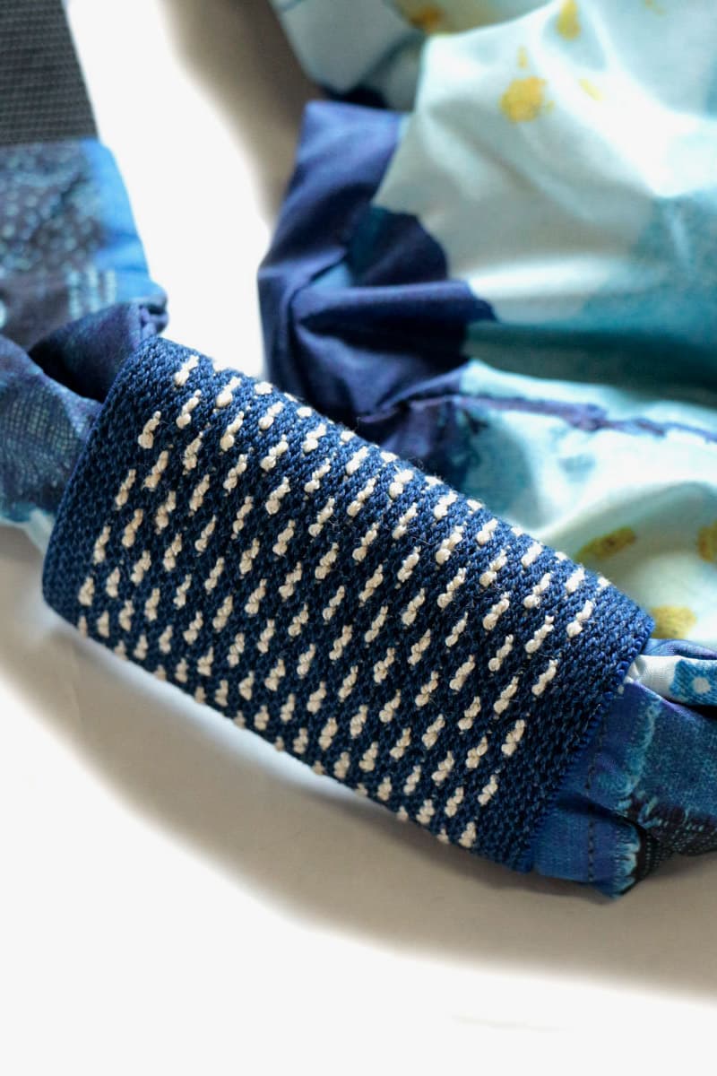KAPITAL Transfer Nylon Snufkin Boro Bags Blue Green Indigo Patchwork Ainu Pattern Transcription Nylon