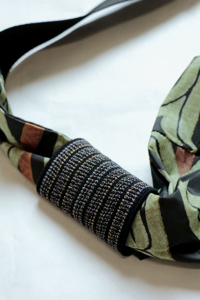KAPITAL Transfer Nylon Snufkin Boro Bags Blue Green Indigo Patchwork Ainu Pattern Transcription Nylon