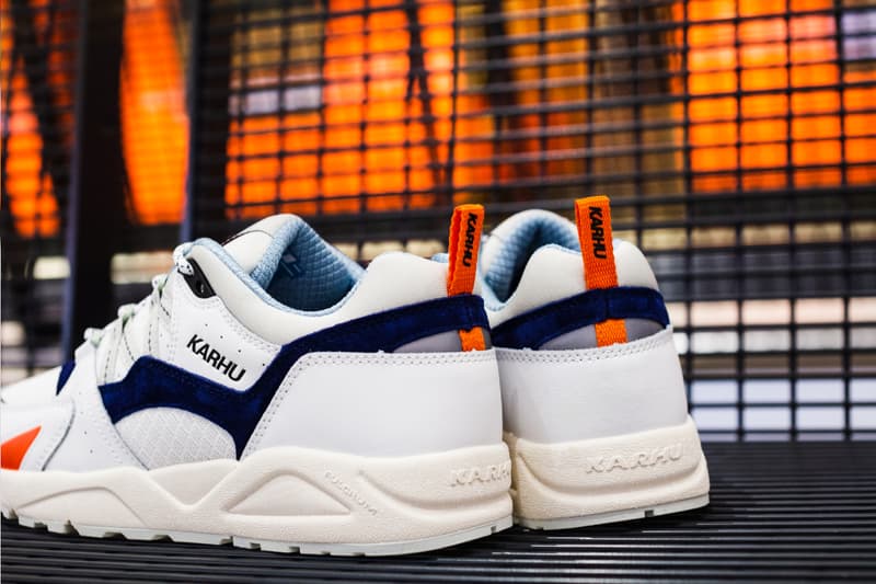 karhu fusion 2.0 sneakers helsinki finland metro pack drop info architecture white blue orange