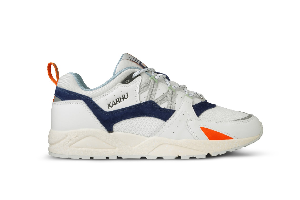 karhu fusion 2.0 sneakers helsinki finland metro pack drop info architecture white blue orange 