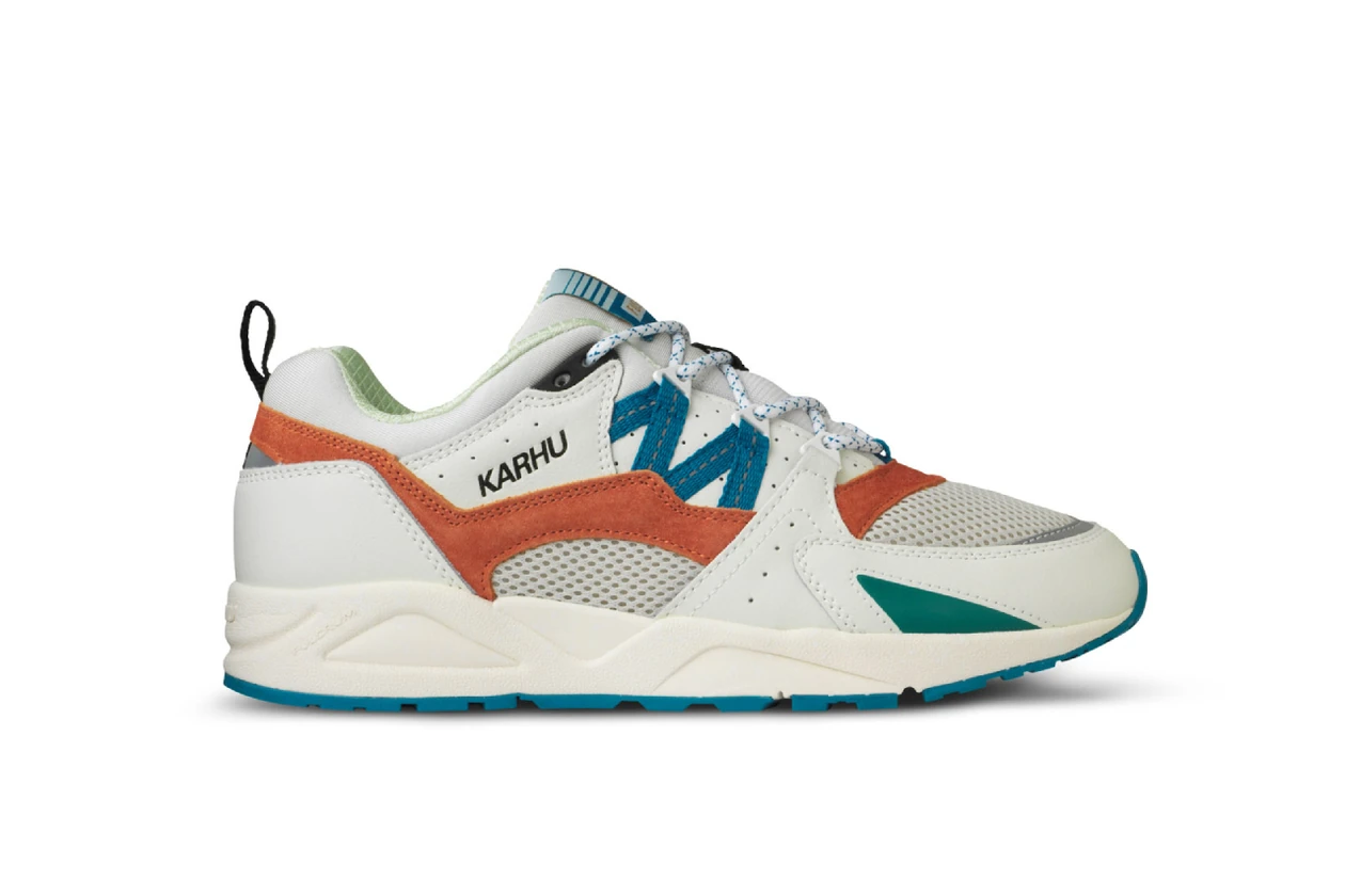 karhu fusion 2.0 sneakers helsinki finland metro pack drop info architecture white blue orange 