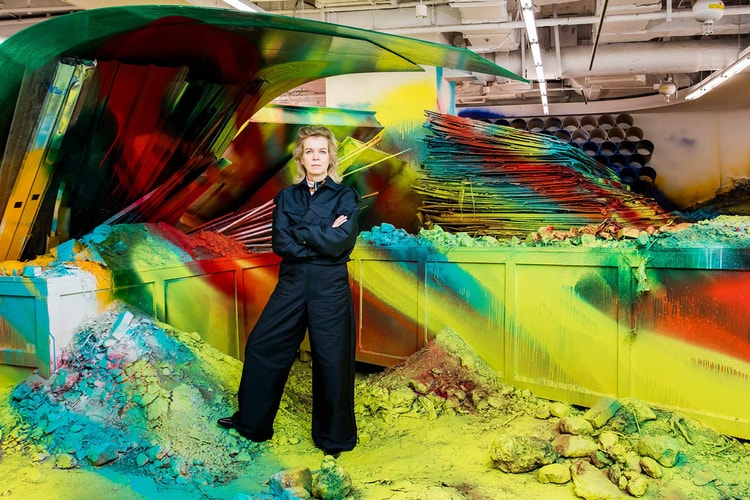 Katharina Grosse Displays New Works on Paper and Sculptures for Frieze New York Online