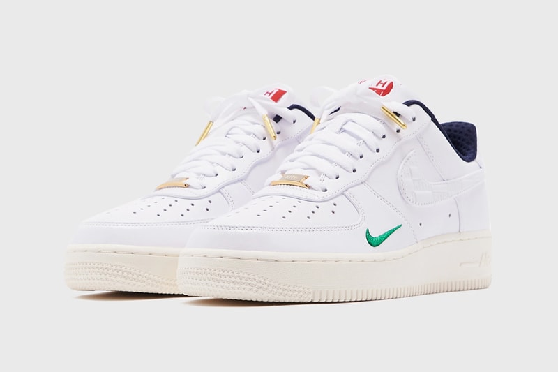 kith nike air force 1 low friends and family charity covid 19 coronavirus raffle info ronnie fieg whte blue red green release date info photos price store list