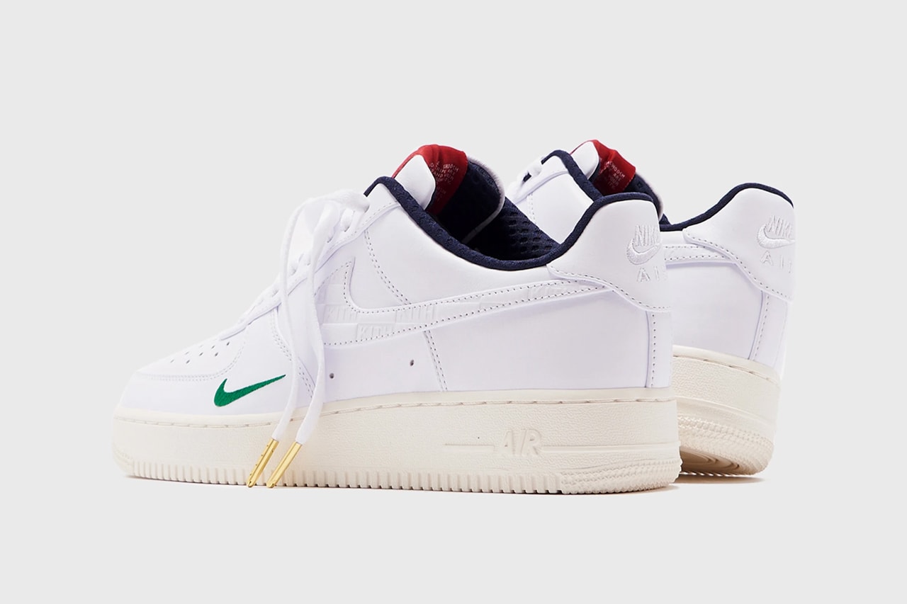 kith nike air force 1 low friends and family charity covid 19 coronavirus raffle info ronnie fieg whte blue red green release date info photos price store list