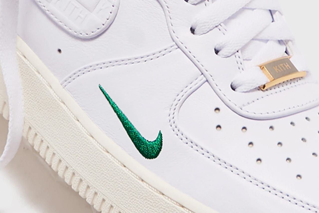 nike air force 1 with green tick