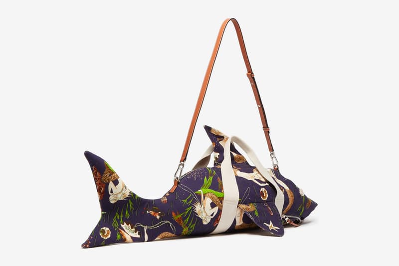 Paula's Ibiza x LOEWE Shark Duffle Bag collaboration canvas Armin Heinemann mermaid print