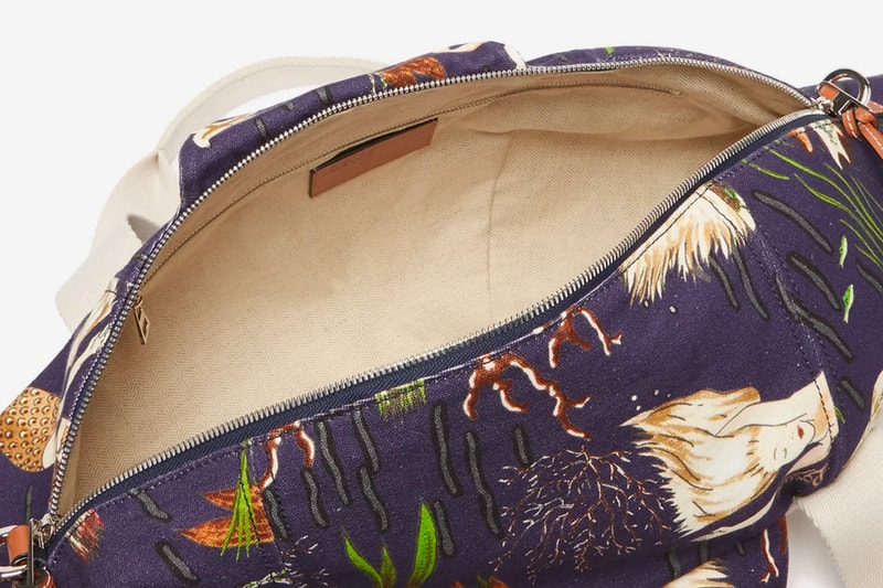 Paula's Ibiza x LOEWE Shark Duffle Bag collaboration canvas Armin Heinemann mermaid print