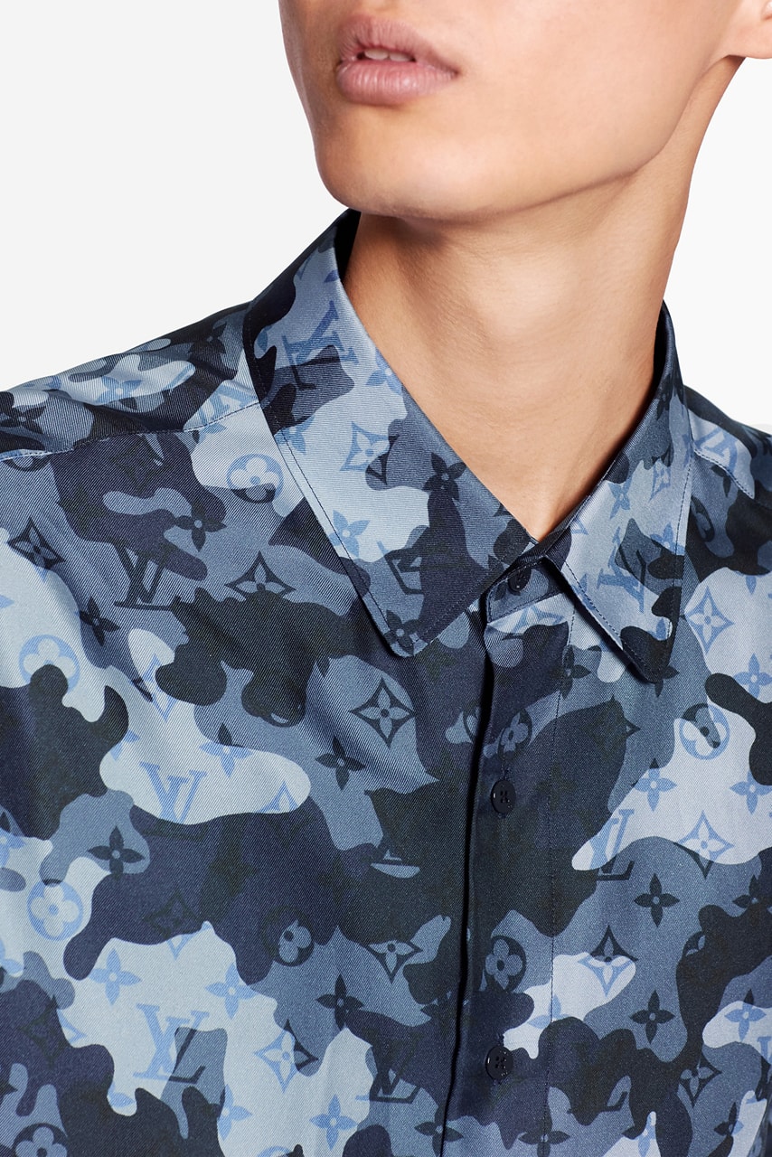 Cheap Beige Collar LV Monogram Polo Shirt Mens, Louis Vuitton Polo
