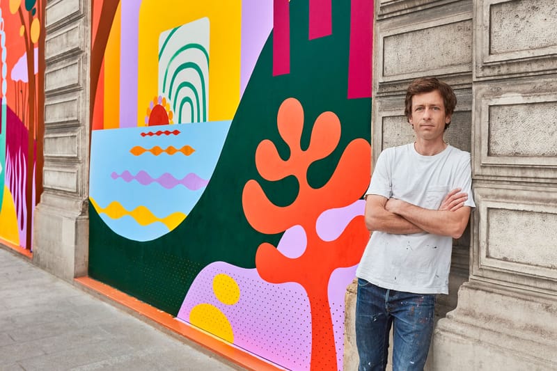 Luckylefthand Graces Louis Vuitton Headquarters With Vibrant Wall Painting