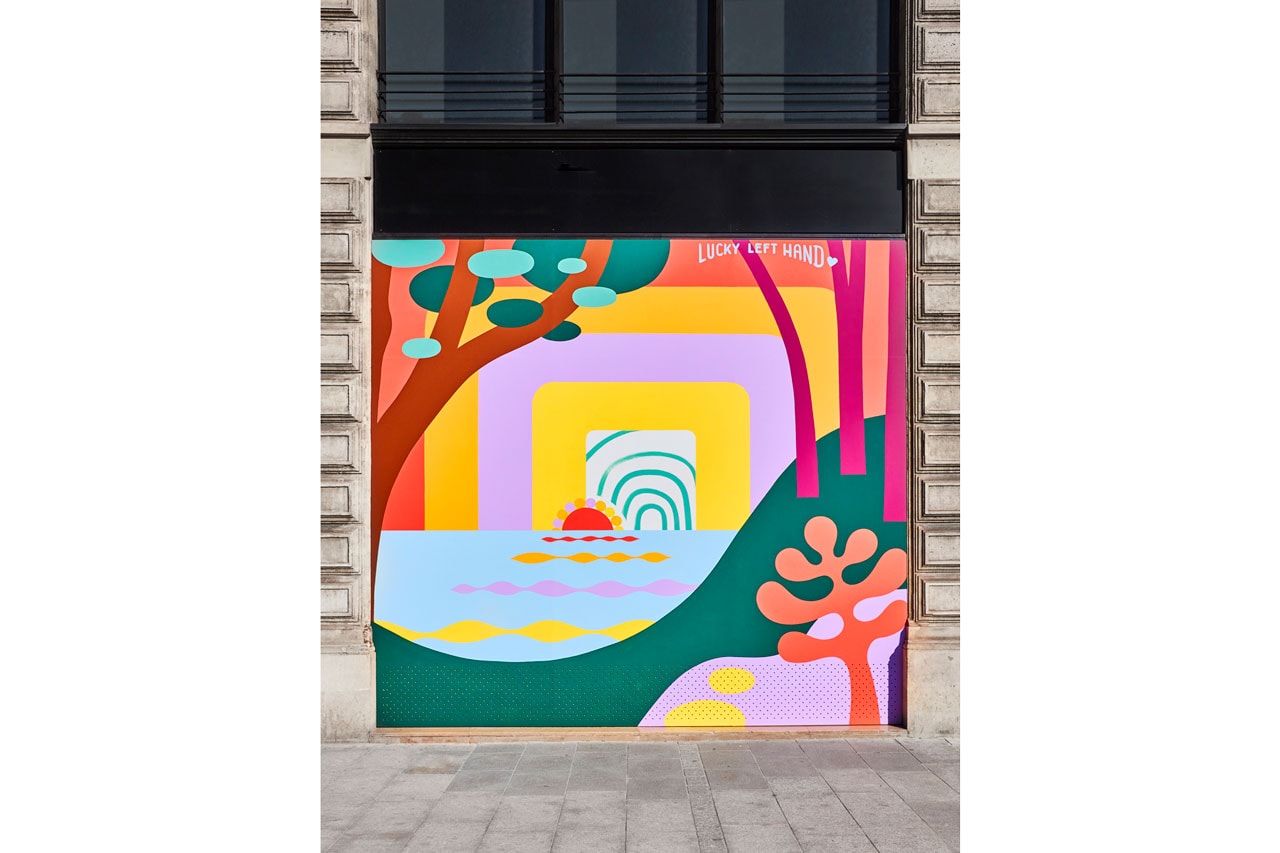 Luckylefthand Adorns Louis Vuitton Headquarters 'Nine Colours, Nine Eyes and Nine Hearts' Pont Neuf Paris Hands Rainbows Landscapes Hossegor