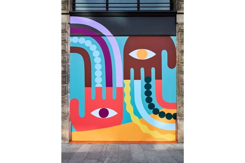 Luckylefthand Adorns Louis Vuitton Headquarters 'Nine Colours, Nine Eyes and Nine Hearts' Pont Neuf Paris Hands Rainbows Landscapes Hossegor