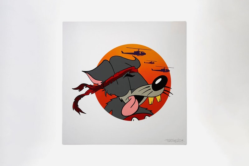 TEACH x Maharishi Artwork and T-Shirt Collection Prints Enamel Paintings Steel Tag Sculptures Year of the Rat Red Black White