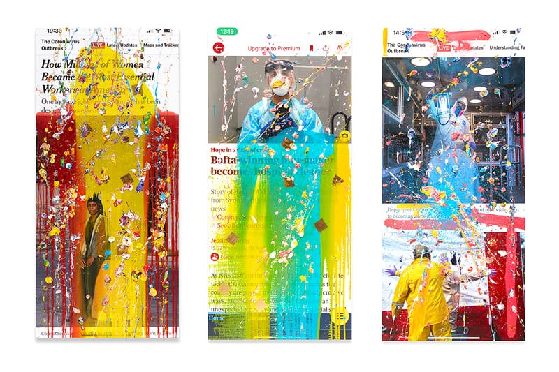 Marc Quinn's 'Viral Paintings' Feature Screenshots of News Stories on COVID-19