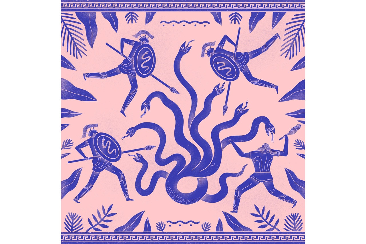 Pen & Paper: Mark Conlan Digital Illustrator People Vases Flowers Plants Greek Roman Patterns